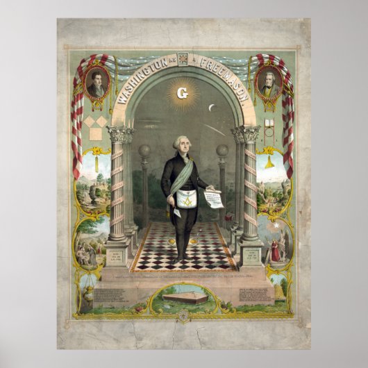 George Washington als Freemason Poster (Voorkant)
