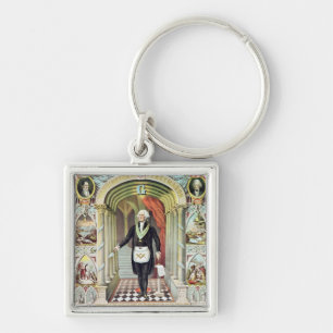 George Washington als Freemason Sleutelhanger