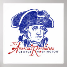 George Washington American Revolution Retro Poster