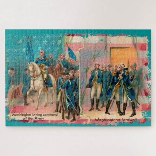 George Washington and Troops Large Puzzle Legpuzzel (Horizontaal)