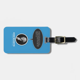 George Washington Bagagelabel met lederen riem