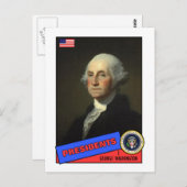 George Washington Baseball Card Briefkaart (Voorkant / Achterkant)