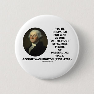 George Washington bereidt voor op oorlogsprijs Ronde Button 5,7 Cm