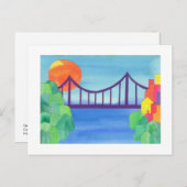 George Washington Bridge Briefkaart (Voorkant / Achterkant)