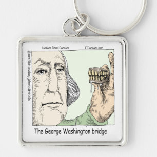 George Washington Bridge & Dentures Funny Gift Sleutelhanger