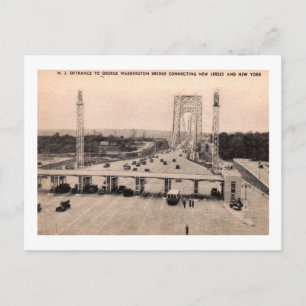 George Washington Bridge, Entrance, NJ Briefkaart