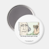 George Washington Bridge Funny Novelty Magnet Magneet (Voorkant / Achterkant)