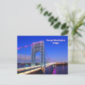 George Washington Bridge Hudson River Briefkaart (Staand voorkant)