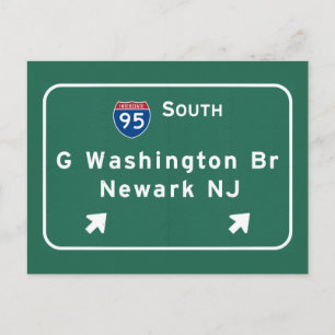 George Washington Bridge Interstate I-95 Newark NJ Briefkaart