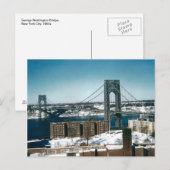 George Washington Bridge, New York City Briefkaart (Voorkant / Achterkant)