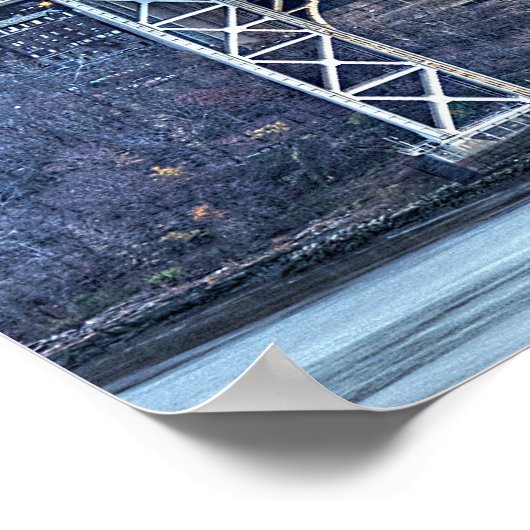 George Washington Bridge & The Red Lighthouse NYC Poster (Hoek)