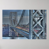 George Washington Bridge & The Red Lighthouse NYC Poster (Voorkant)