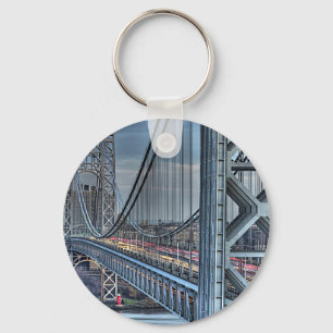 George Washington Bridge & The Red Lighthouse NYC Sleutelhanger
