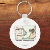 George Washington Brug Grappige Sleutelhanger (Voorkant)