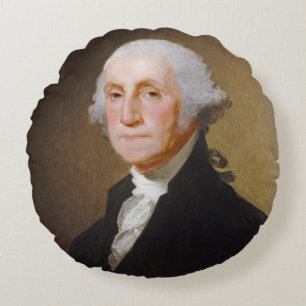 George Washington, c.1821 (olie op canvas) Rond Kussen