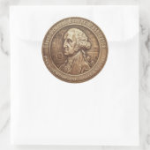 George Washington Campaign Button Ronde Sticker (Tas)