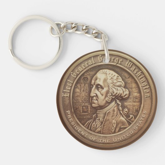 George Washington Campaign Button Sleutelhanger (Voorkant)