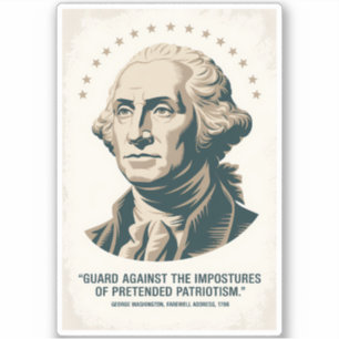 George Washington citaat Amerikaanse president kun Sticker