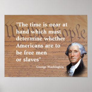 George Washington citeert destijds Poster