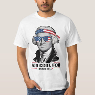 George Washington Cool met Britse Regel op 4 juli T-shirt