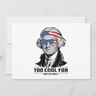 George Washington Cool Voor Britse Regel op 4 juli Kaart