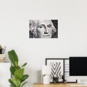 george washington dollarbiljet poster (Thuiskantoor)