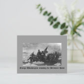 George Washington door de Delaware Briefkaart (Staand voorkant)