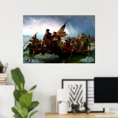 George Washington door de Delaware River 1851 Poster (Thuiskantoor)