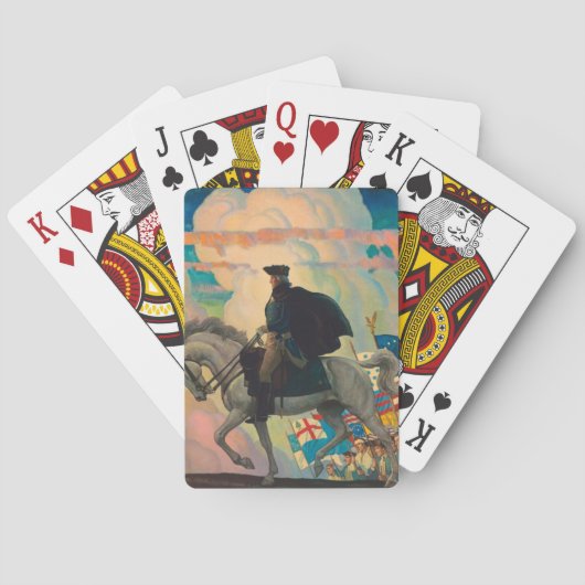 George Washington door Newell Convers Wyeth Pokerkaarten (Achterkant)