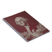 George Washington Eagle Stars Stripes USA Portret Notitieboek (Rechterzijde)