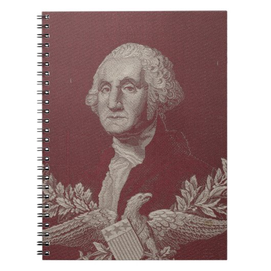 George Washington Eagle Stars Stripes USA Portret Notitieboek (Voorkant)