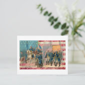 George Washington en het  Briefkaart (Staand voorkant)