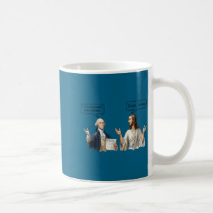 George Washington en Jezus Christus discussie meme Koffiemok
