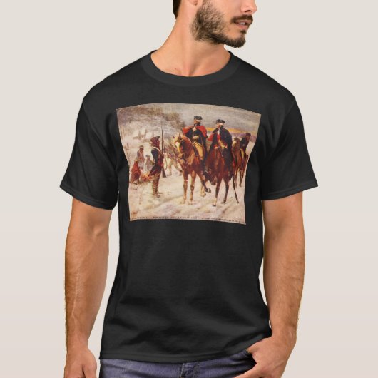 George Washington en Lafayette in Valley Forge T-shirt (Voorkant)