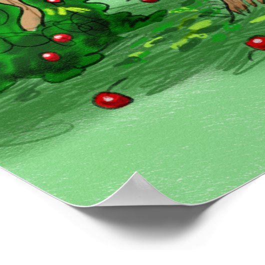 George Washington en zijn Cherry Tree Poster (Hoek)