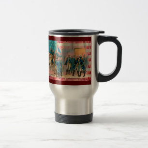 George Washington et tasse de voyage de troupes