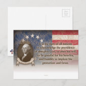 George Washington - Faith Briefkaart (Voorkant / Achterkant)
