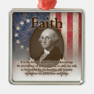 George Washington - Faith Metalen Ornament