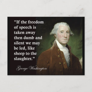 George Washington Freedom of Speech Quote Briefkaart
