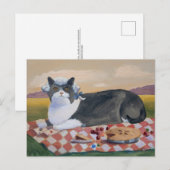 George Washington Funny Cat Briefkaart (Voorkant / Achterkant)