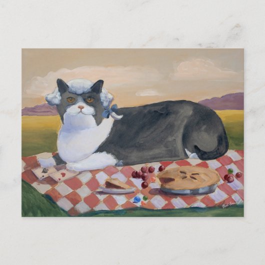George Washington Funny Cat Briefkaart (Voorkant)