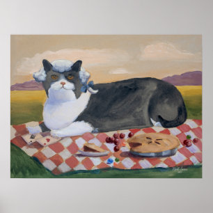 George Washington Grappige Kat Muurkunst Poster