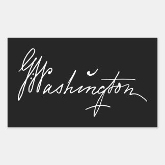 George Washington handtekening handtekening presid Rechthoekige Sticker