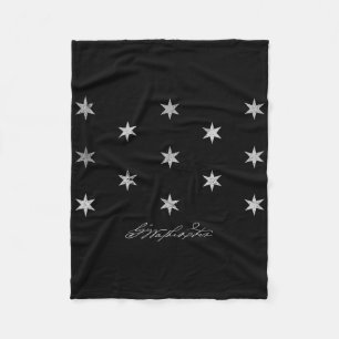 George Washington Headquarters Flag Independence D Fleece Deken