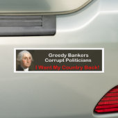 George Washington: Ik wil mijn land terug! Bumpersticker (Op auto)