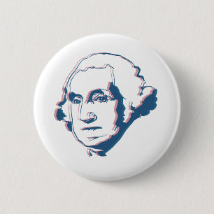 george washington in 3d ronde button 5,7 cm