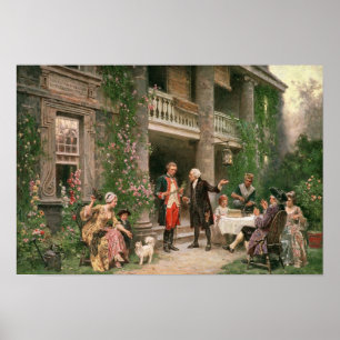 George Washington in Bartram's tuin Poster