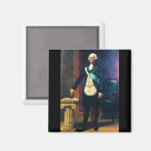 George Washington in Masonic Regelia Magneet (Voorkant / Achterkant)
