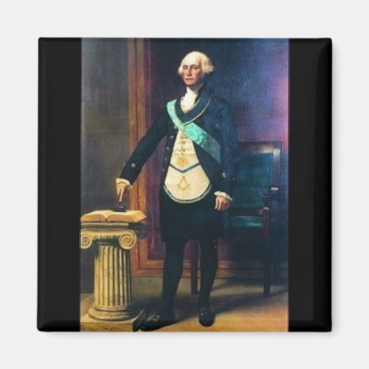 George Washington in Masonic Regelia Magneet (Voorkant)