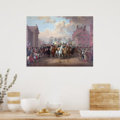 "George Washington in New York" poster/gedrukte te Poster (Keuken)